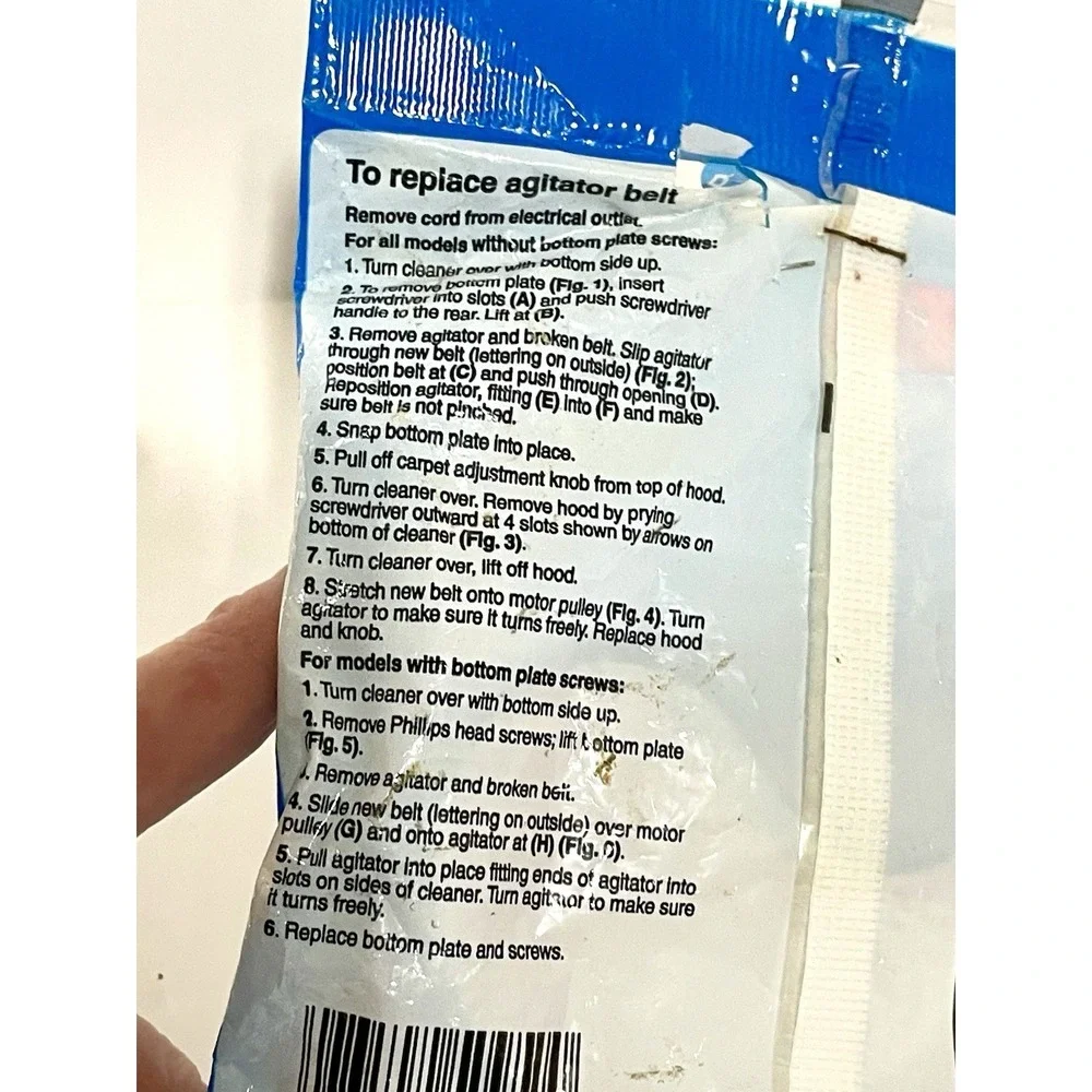 Hoover Vacuum Cleaner Belts Part Number 38528-040 Package‎ 40201190 Upright